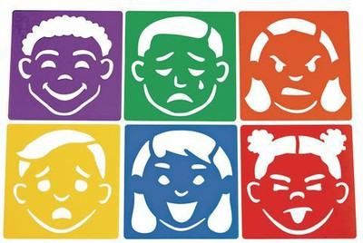 THE LABWORLD Stencil face kit for Kids Craft Drawing Set of 6 pcs for School Preschool(Multicolor)
