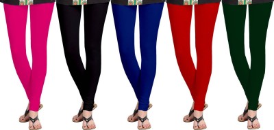 KRIPI Churidar  Western Wear Legging(Dark Green, Red, Blue, Black, Pink, Solid)