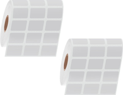 youtech 30MMX25MM (1.18inch X0.98inch) Barcode Label Thermal Paper Label Stickers (White) 1ROLL 4000 LABELS set of 2 Roll thermal Paper Label(White)