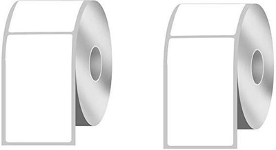 youtech 40MMX60MM (1.57inch X2.36inch) Barcode Label Thermal Paper Label Stickers (White) 1ROLL 1000 LABELS set of 2 Roll Self Adhesive Paper Label(White)