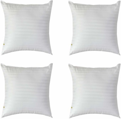 YELLOW WEAVES Polyester Cushions Cover(Pack of 4, 40.6 cm*40.6 cm, White)