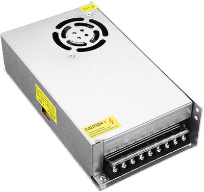 DHRUV-PRO Led Indicator 5 Volt / 80 Amp DC Output Power Supply Metal Case Type LED Driver Power Supply Adaptor AC Input 100/240vAC 400 Watts Computer PSU with 9 SATA Cables(Silver)