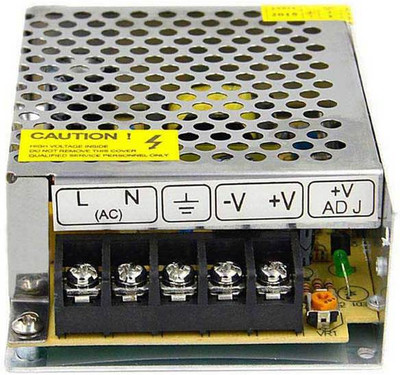 DHRUV-PRO Led Indicator 5 Volt / 5 Amp DC Output Power Supply Metal Case Type LED Driver Power Supply Adaptor AC Input 100/240vAC 25 Watts PSU(Silver)