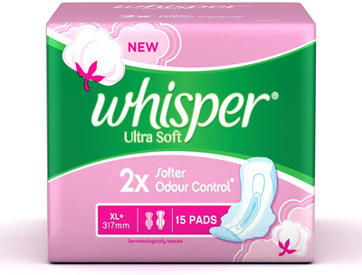 Whisper Ultra Soft XL Plus Sanitary Pads - 15 Count Sanitary Pad(Pack of 15)