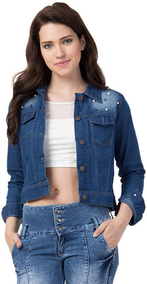 Dee Nonu 3/4th Sleeve Washed Women Denim Jacket