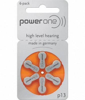 Power one Hearing Aid Battery Size 13 -Pack Of 30 Batteries One-13no-30Battery Stethoscope Case(Orange)