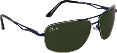 AISLIN Rectangular, Aviator Sunglasses(For Men & Women, Green)