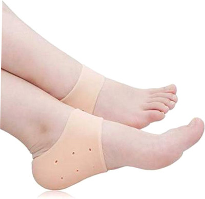 AVADH ENTERPRISE half silicone gel anti crack heel Heel Support(Beige)
