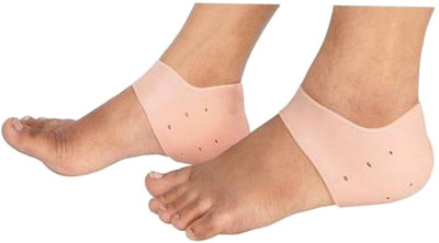 Theta Enterprise half silicone gel anti crack heel Heel Support(Beige)