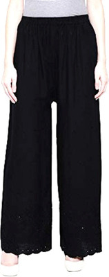 Shri Hub Flared Women Black Trousers