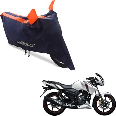 MOTOTRANCE Two Wheeler Cover for TVS(Apache RTR 160 4V, Blue, Orange)