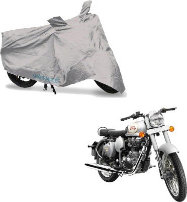 MOTOTRANCE Two Wheeler Cover for Royal Enfield(Classic 350, Silver)