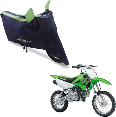 MOTOTRANCE Two Wheeler Cover for Kawasaki(KLX 110, Blue, Green)