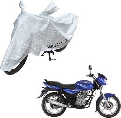 MOTOTRANCE Two Wheeler Cover for Bajaj(Discover 125 DTS-i, Silver)