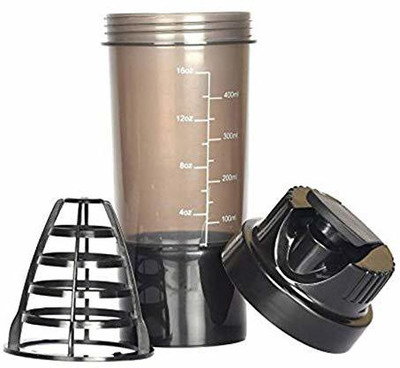 SWISS WONDER 501 ml Tritan Shaker(Pack of 1, Black)