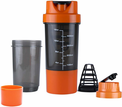 SWISS WONDER 528 ml Tritan Shaker(Pack of 1, Orange)