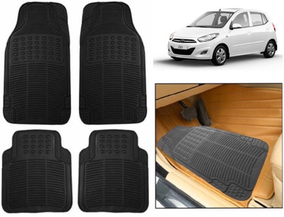 CARMART Rubber Standard Mat For  Hyundai i10(Black)