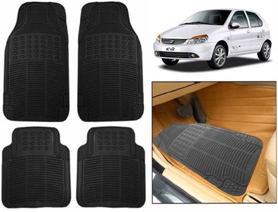 CARMART Rubber Standard Mat For  Tata Indica eV2(Black)