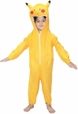 KAKU FANCY DRESSES Pika Cartoon Costume -Yellow, 5-6 Years, For Boys & Girls Kids Costume Wear