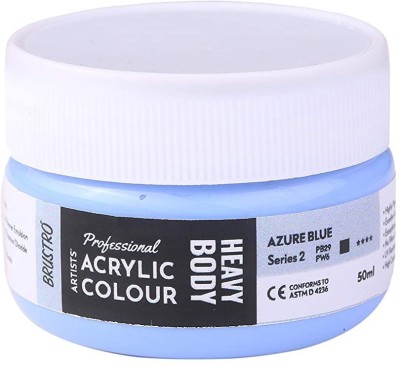 BRuSTRO Professional Artists’ Heavybody Acrylic Paint 50Ml Azure Blue (Sr 2)(Set of 1, Azure Blue)