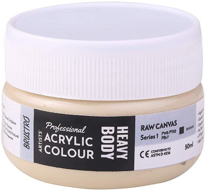 BRuSTRO Professional Artists’ Heavybody Acrylic Paint 50Ml Raw Canvas (Sr 1)(Set of 1, Raw Canvas)