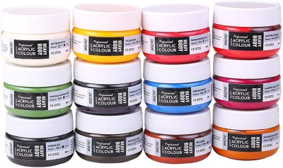 BRuSTRO Professional Artists' HEAVYBODY Acrylic Paint Packs - 50ML Pack of 12 C(Set of 12, heavy body acrylic)