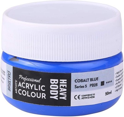 BRuSTRO Professional Artists’ Heavybody Acrylic Paint 50Ml Cobalt Blue (Sr 5)(Set of 1, Cobalt Blue)