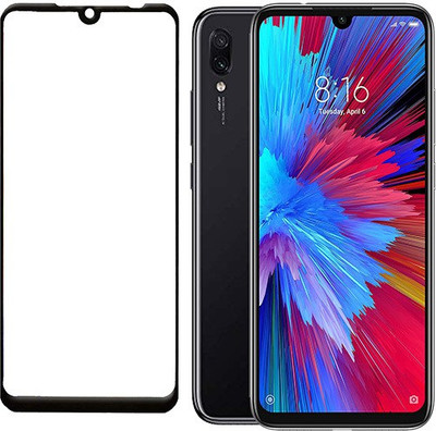 HOBBYTRONICS Edge To Edge Tempered Glass for Redmi Note 7, Redmi Note 7 Pro, Redmi Note 7S(Pack of 2)