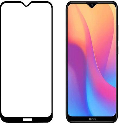 HOBBYTRONICS Edge To Edge Tempered Glass for Redmi 8, Redmi 8A, Redmi 8A Dual, Redmi 8A Pro(Pack of 2)
