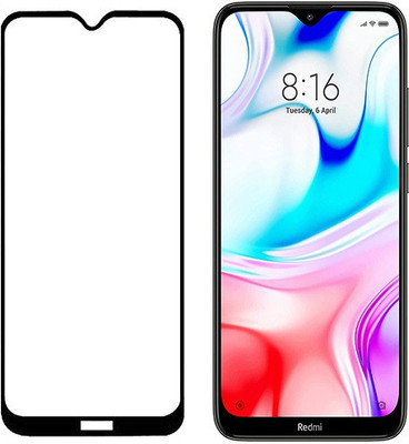 HOBBYTRONICS Edge To Edge Tempered Glass for Redmi 8A Dual, Redmi 8A, Redmi 8, Redmi 8A Pro(Pack of 1)