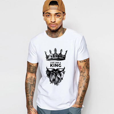 DAZEEL FASHION Graphic Print, Typography Men Round Neck White T-Shirt