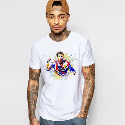 U&S Graphic Print Men Round Neck White T-Shirt