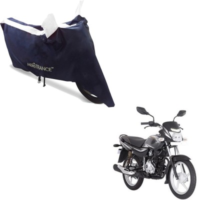 MOTOTRANCE Two Wheeler Cover for Bajaj(Platina 110, Blue, White)