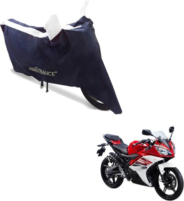 MOTOTRANCE Two Wheeler Cover for Yamaha(YZF R15 S, Blue, White)