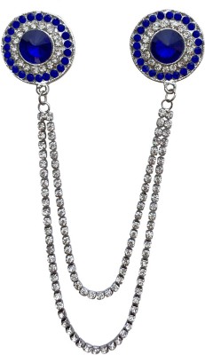 FURE Double Round Chain Brooch(Blue)