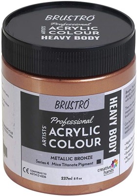 BRuSTRO Professional Artists’ Heavybody Acrylic Paint 237Ml Metallic Bronze (Sr 4)(Set of 1, Metallic Bronze (Sr 4))