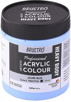 BRuSTRO Professional Artists’ Heavybody Acrylic Paint 237Ml Azure Blue (Sr 2)(Set of 1, Azure Blue (Sr 2))