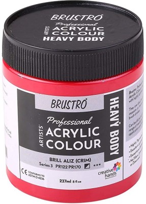 BRuSTRO Professional Artists’ Heavybody Acrylic Paint 237Ml Brill Aliz (Crim) (Sr 3)(Set of 1, Brill Aliz (Crim) (Sr 3))