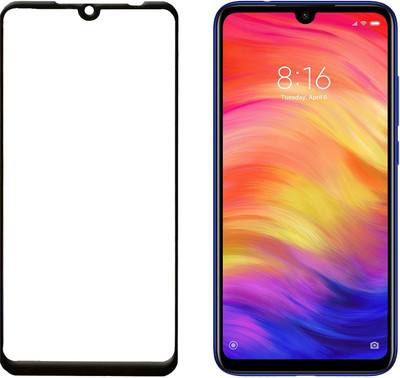 HOBBYTRONICS Edge To Edge Tempered Glass for Redmi Note 7, Redmi Note 7 Pro, Redmi Note 7S(Pack of 2)
