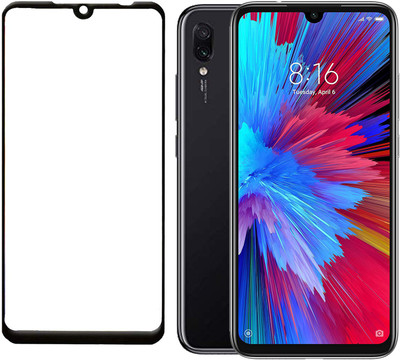HOBBYTRONICS Edge To Edge Tempered Glass for Redmi Note 7, Redmi Note 7 Pro, Redmi Note 7S(Pack of 2)