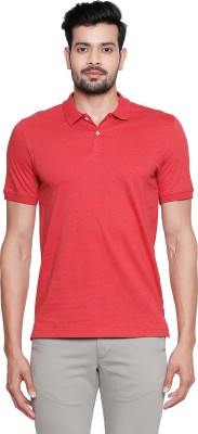 Byford by Pantaloons Printed Men Polo Neck Red T-Shirt