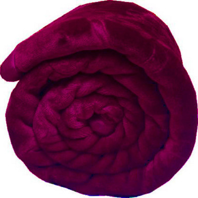AUBORON Self Design Double Mink Blanket for  Heavy Winter(Microfiber, Wine)