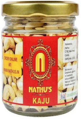 Nathus Cashews (Kaju) 190gm Each pack Combo(Pack of 2 Cashews (Kaju) 190gm Each pack)