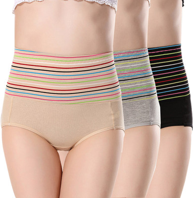 PLUMBURY Women Hipster Black, Grey, Beige Panty(Pack of 3)