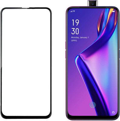 HOBBYTRONICS Edge To Edge Tempered Glass for OPPO Reno 2z, OPPO K3, Vivo V15, Realme X, Oppo F11 Pro, Oppo Reno2 F(Pack of 2)