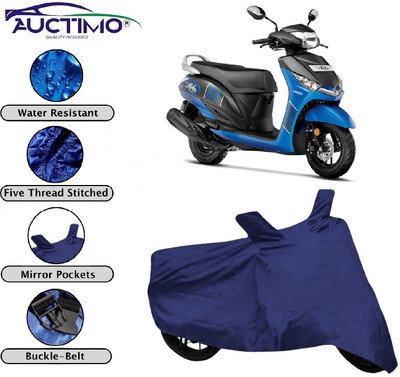 AUCTIMO Two Wheeler Cover for Yamaha(Alpha, Blue)