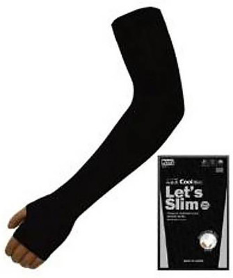 let's silim Polyester Arm Sleeve For Men & Women(L, Black)