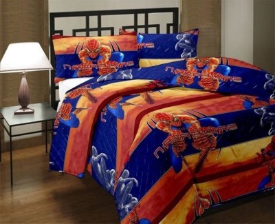 RK Fashion 144 TC Cotton Single Cartoon Flat Bedsheet(Pack of 1, Blue)
