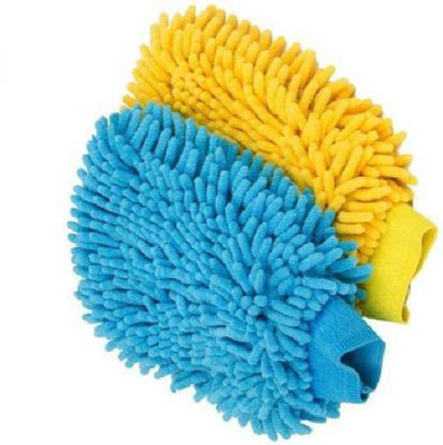 GTE Multipurpose Super Soft Premium High Quality Microfiber Hand Duster Cleaning Glove Wet and Dry Glove Set(Free Size Pack of 2)