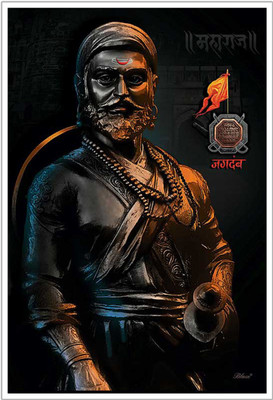 Chhatrapati Shivaji Maharaj Marathi Paper Poster Paper Print(18 inch X 12 inch, Rolled)